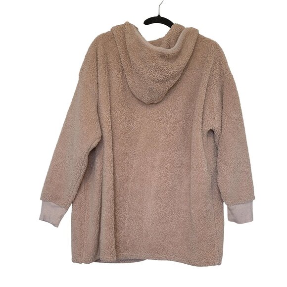 Ugg Koolaburra Womens Cardigan Large Pink Hooded Open Jacket Pockets Laganlook - Picture 3 of 6